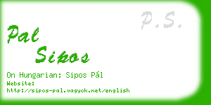 pal sipos business card